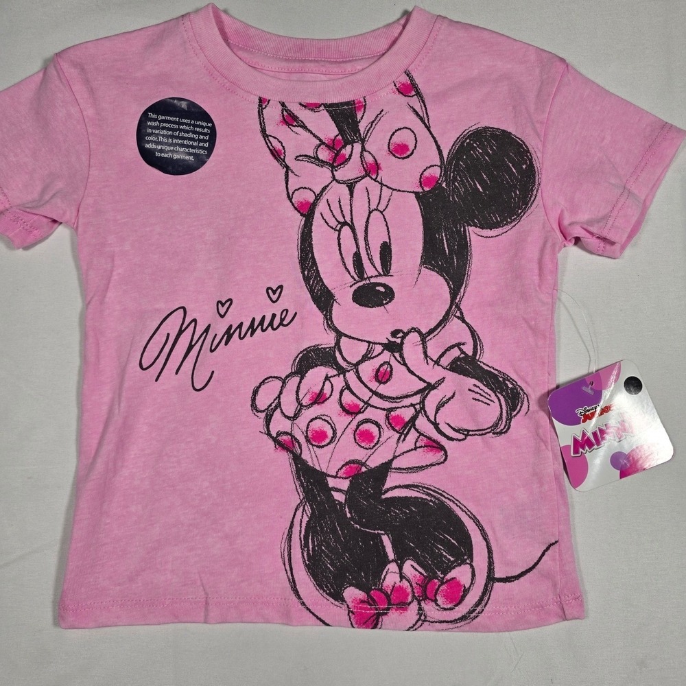 Disney Minnie Mouse 12M Girls Pink Graphic T-Shirt Short Sleeve